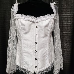 White Lace Corset Top